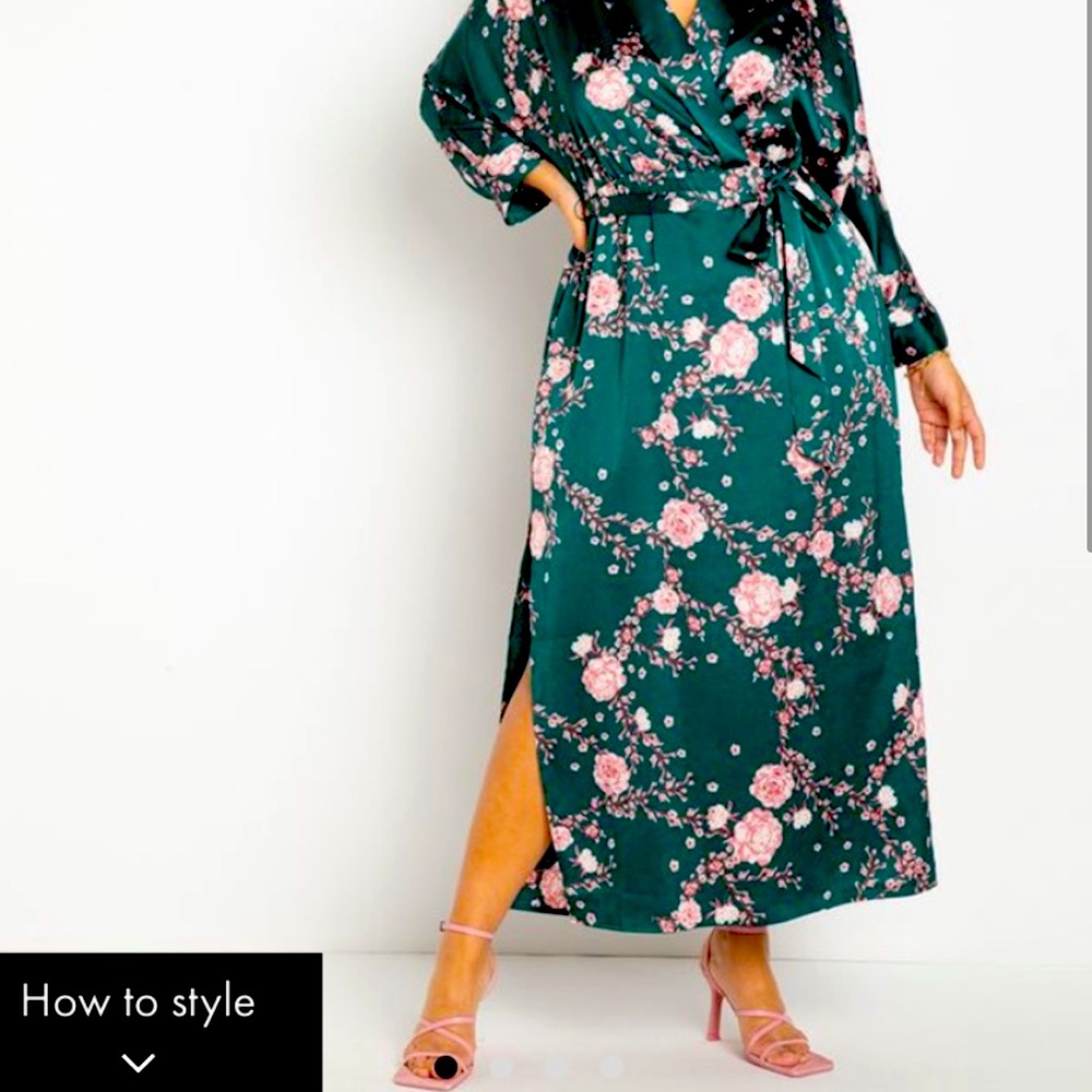 Eloquii Satin Dolman Sleeve Dress NWT